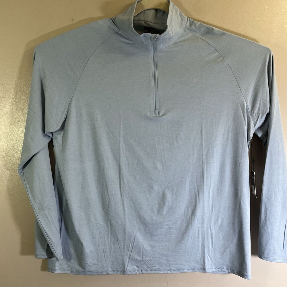 Anderson Ord Aegon Pullover 1/4 Zip Men's Size 2XL Blue Fog Lightweight Golf